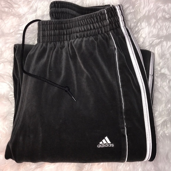 adidas velour track pants mens